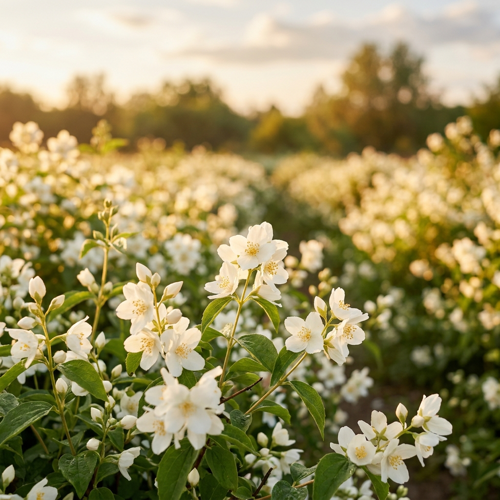 Jasminblüten als natürlicher Rohstoff der Räucherkegel