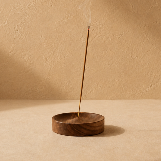 Holz Räucherhalter - Scheibe