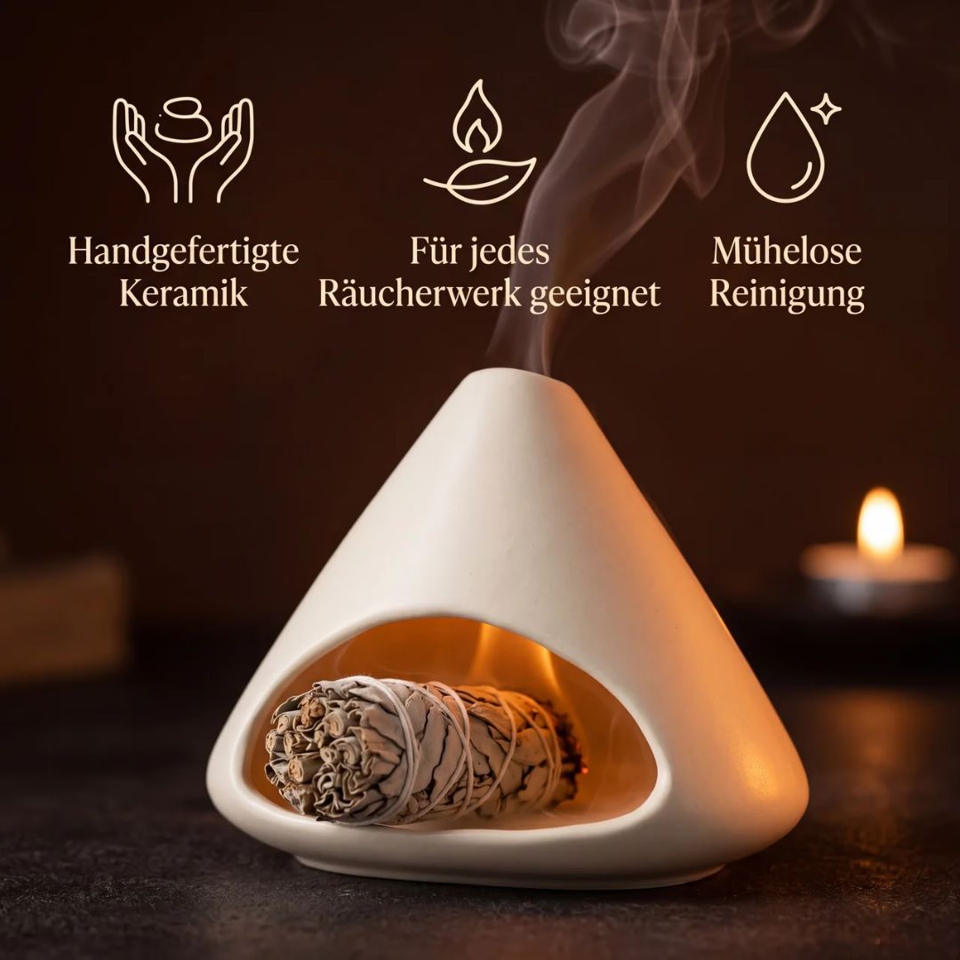 Räucherkamin aus Keramik von Tibetia in Kegelform