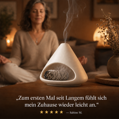 Räucherbündel aus weißem Salbei für rituelle Reinigung